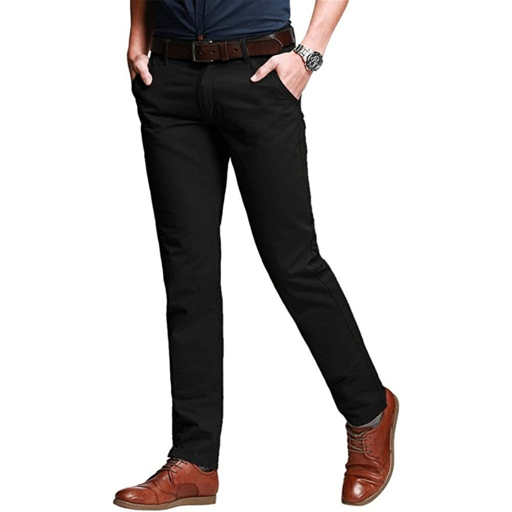 Match Black Slim Tapered Stretchy Casual Pants Sz 30
